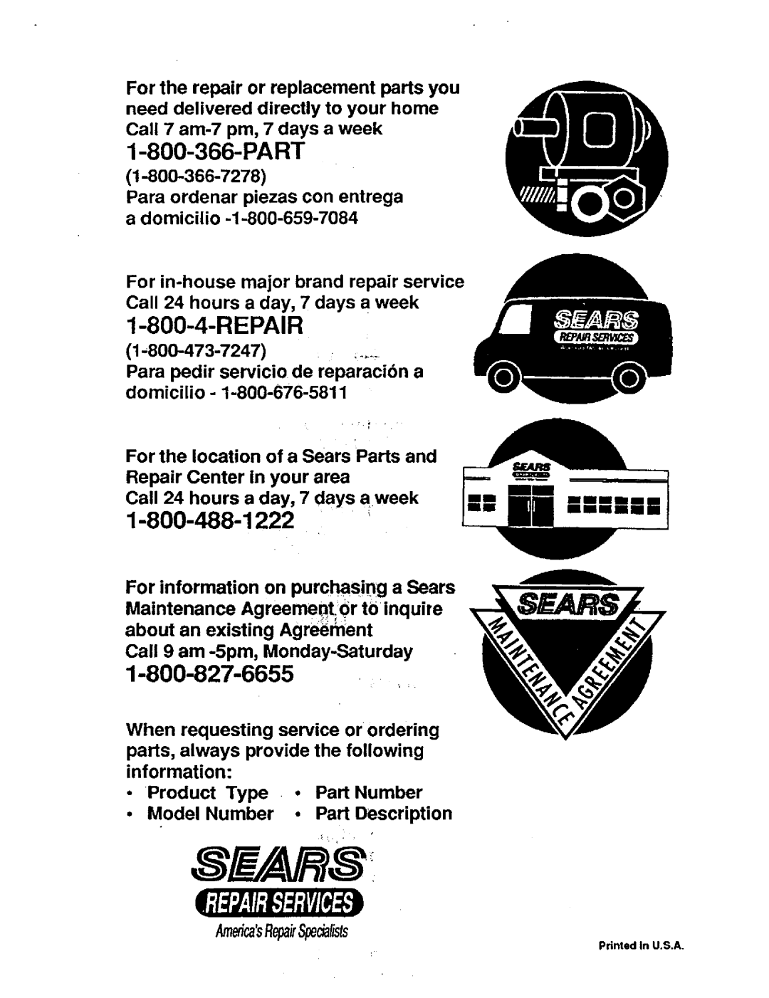 Craftsman 536.7974 operating instructions AVR8 