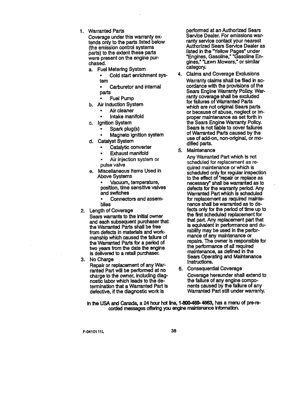 Craftsman 536.88155 operating instructions Cold start enrichment sys 