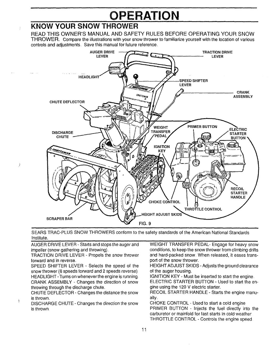 Craftsman 536.88502 owner manual Operation, Thrower 