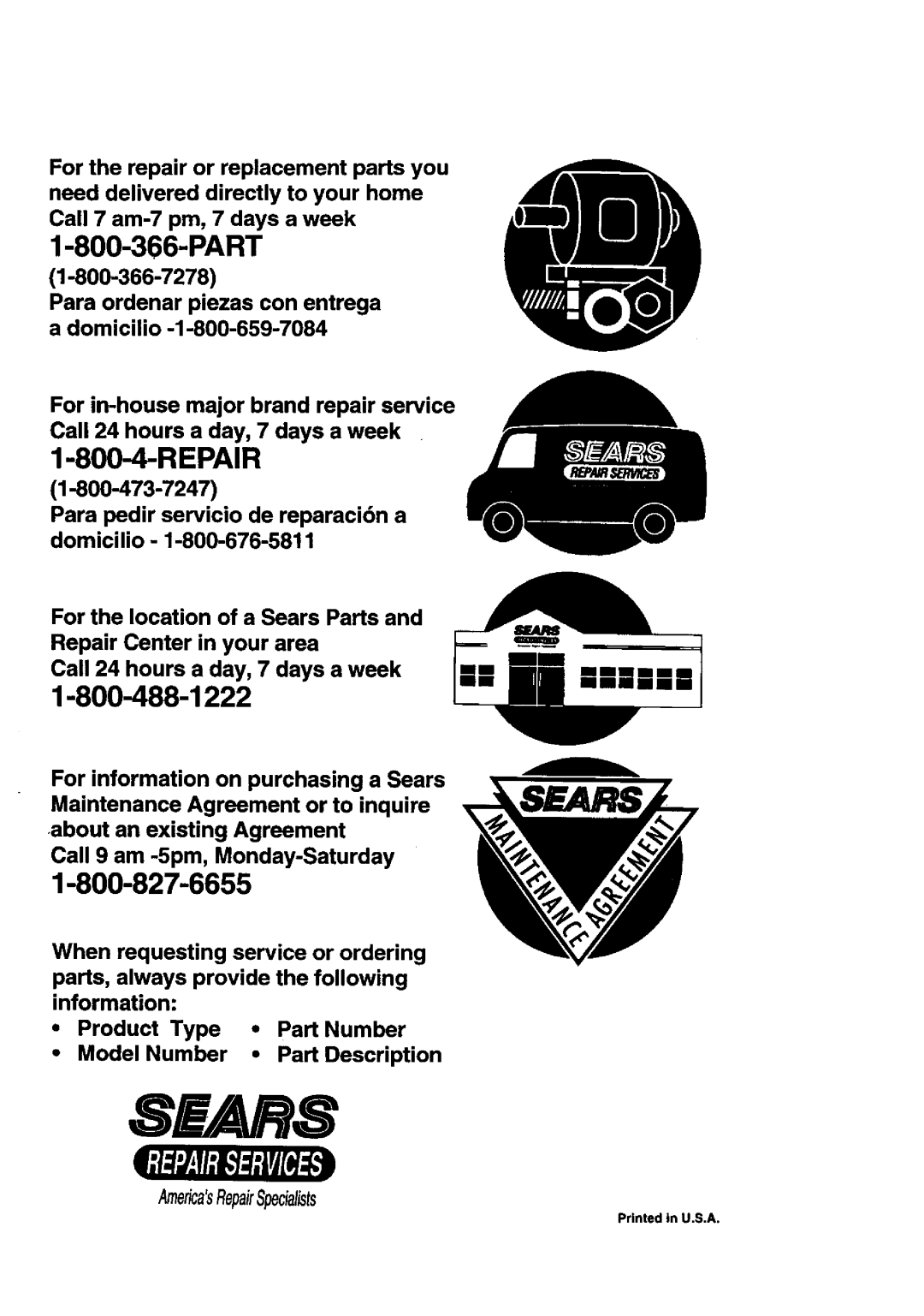 Craftsman 536.88521 operating instructions Part 