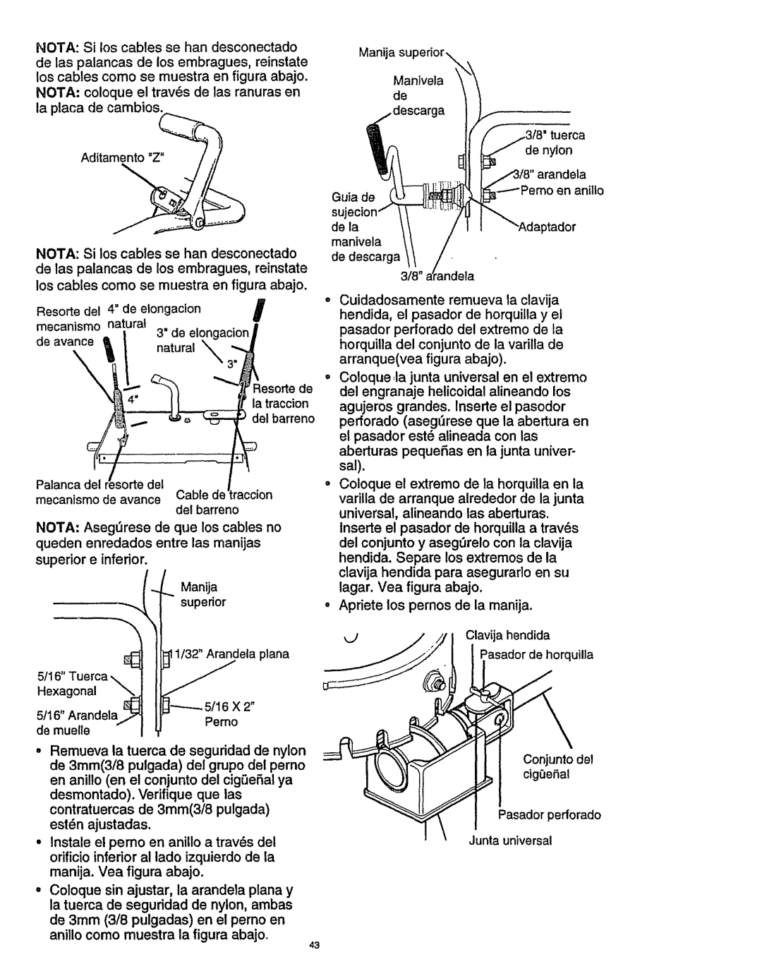 Craftsman 536.886141 manual Mecanismo Natural 3 de 