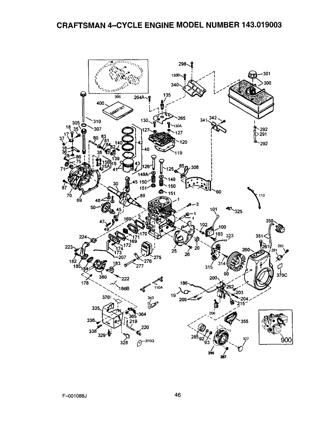 Craftsman 536.88626 operating instructions Craftsman 4-CYCLE Engine Model Number 