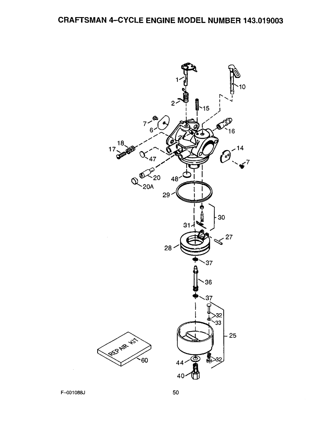 Craftsman 536.88626 operating instructions 40-J 