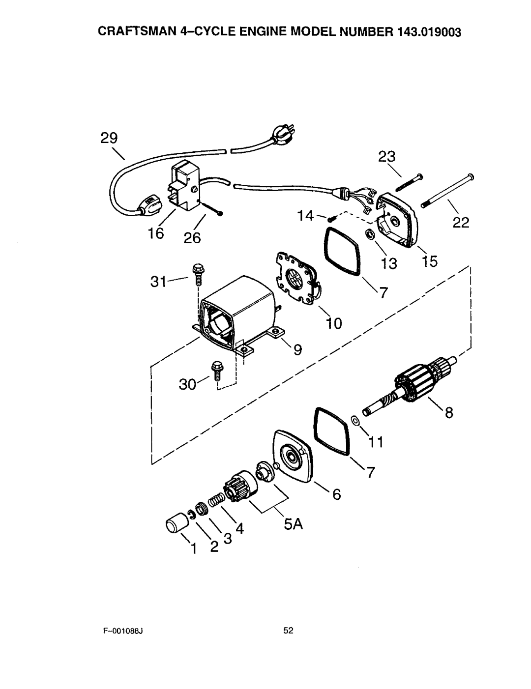 Craftsman 536.88626 operating instructions 31J 