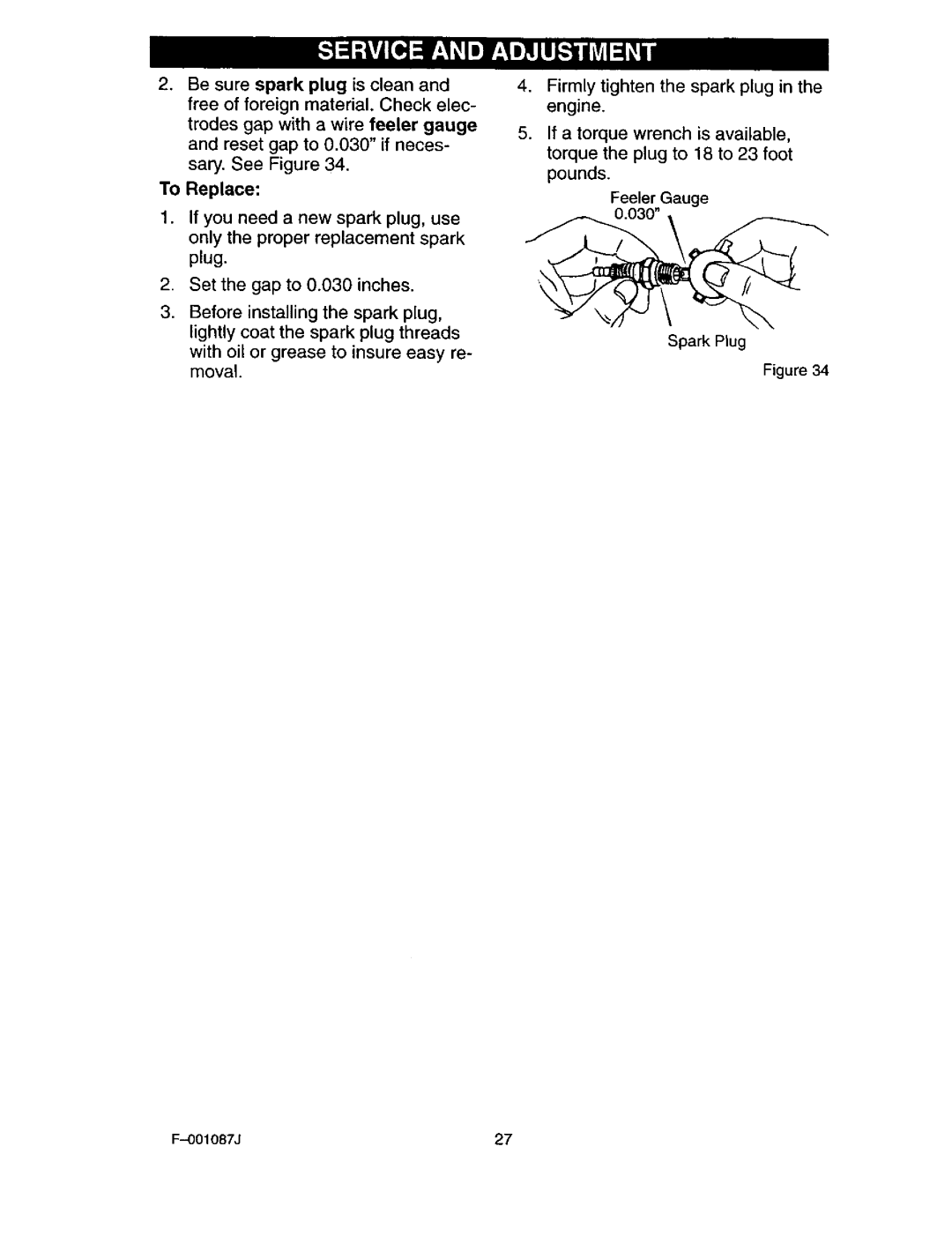 Craftsman 536.88644 manual To Replace 