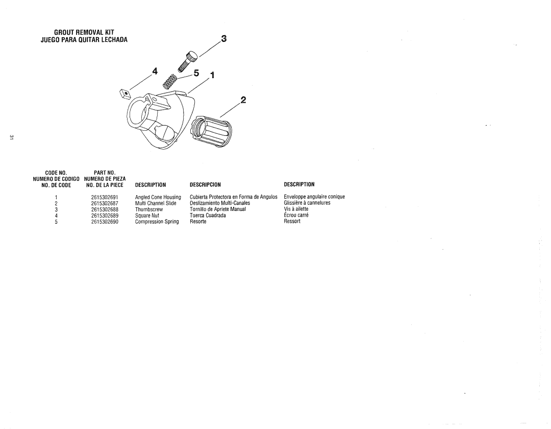 Craftsman 572.61096, 572.61083, 572.61095 owner manual Code no, Description Descripcion NO. Decode NO. DE Lapiece 