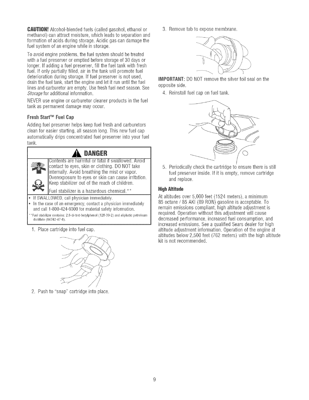 Craftsman 580.32561 operating instructions 