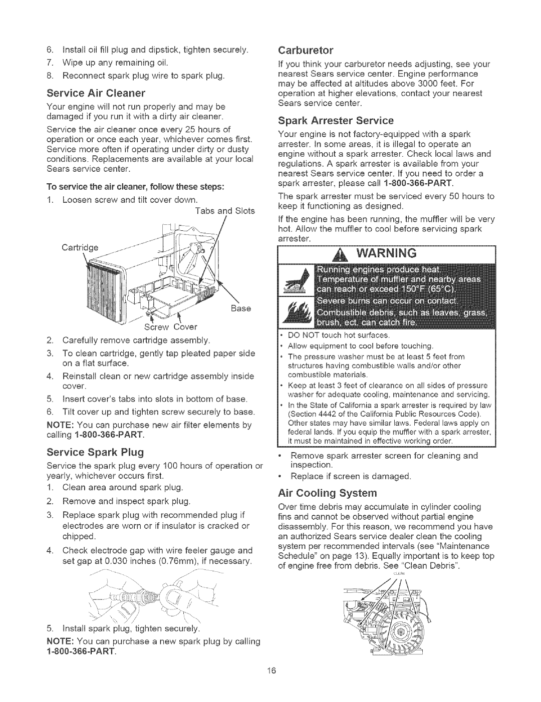 Craftsman 580.75231 owner manual Warn NG 