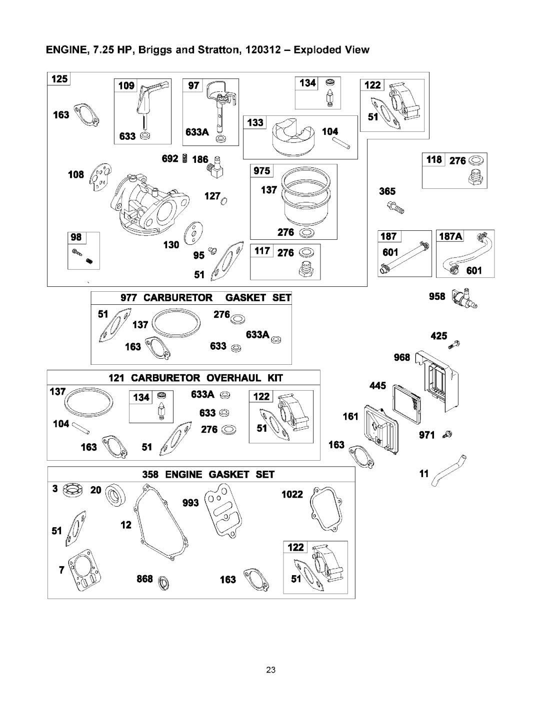 Craftsman 580.753 manual 108, 127 o, 868 163 % 