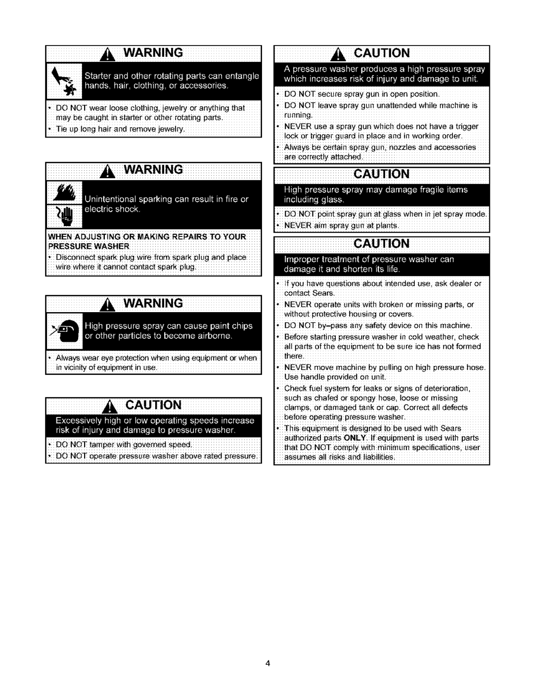 Craftsman 580.753 manual Pressure 