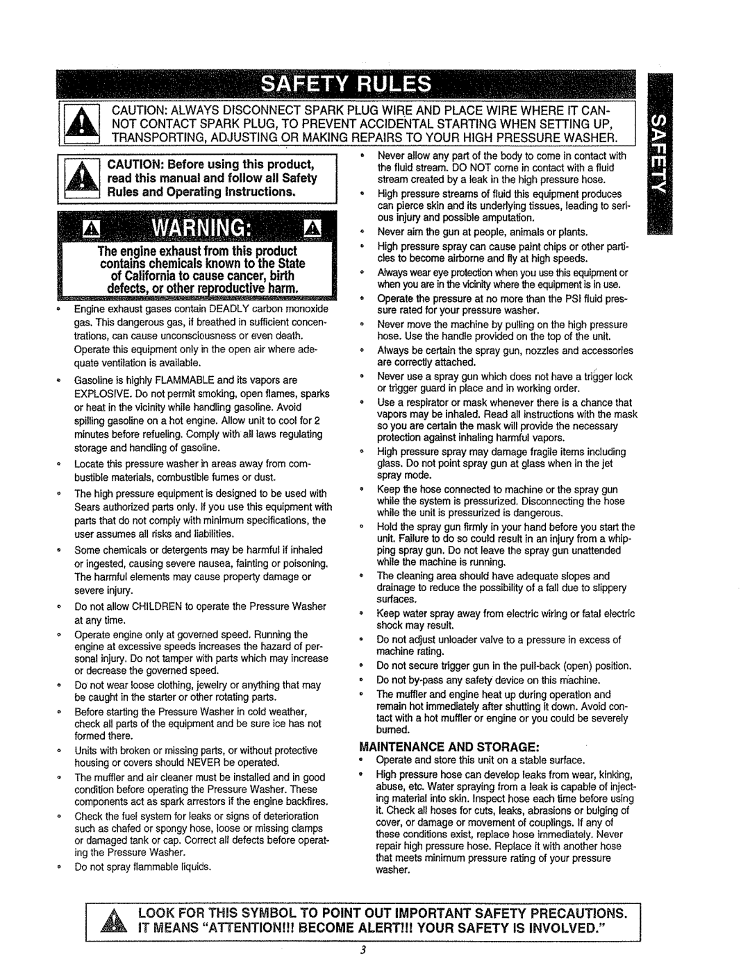 Craftsman 580.7622 read this manual and follow all Safety 