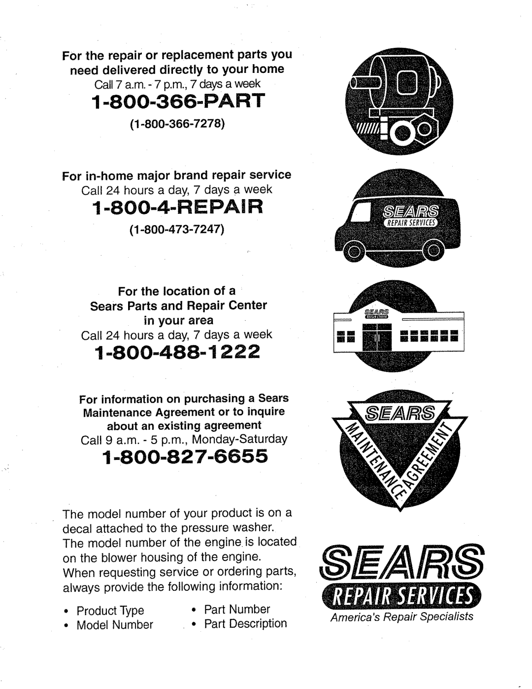 Craftsman 580.763 owner manual Part 