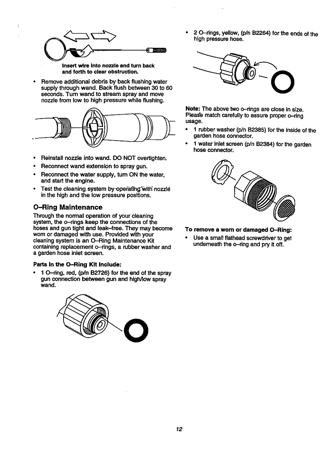 Craftsman 580.76804 manual Ring Maintenance 