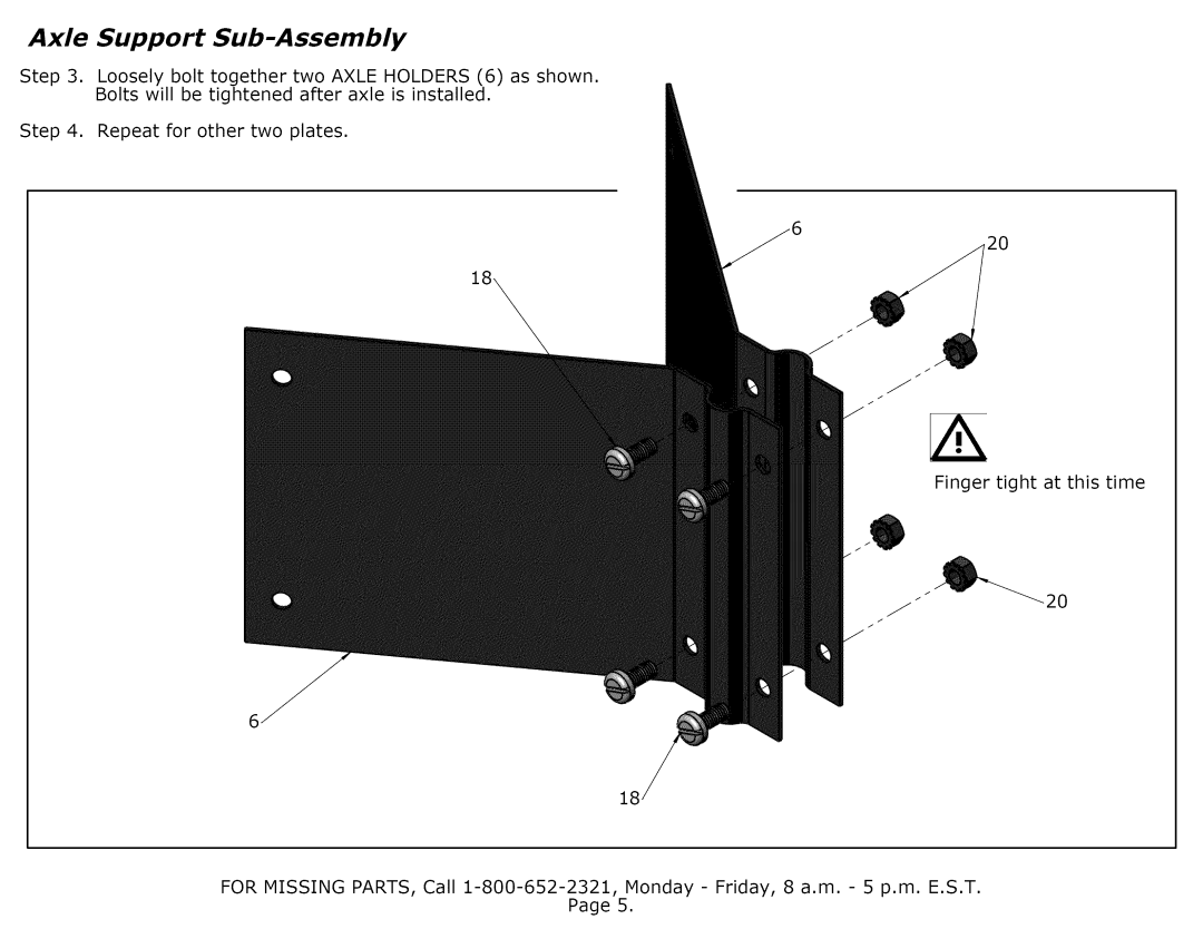 Craftsman 610.24489 manual Axle Support Sub-Assembly 