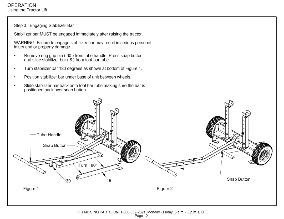 Craftsman 610.24600 manual Operation 