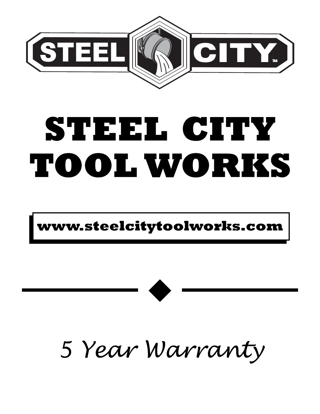 Craftsman 65100 user manual Steel City Tool Works, Year Warranty 