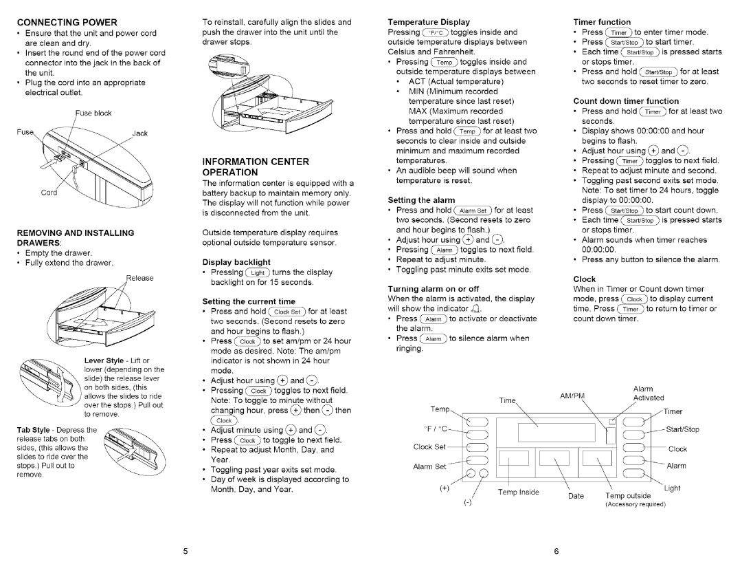 Craftsman 706.59669, 706.59668 owner manual Count, Function 