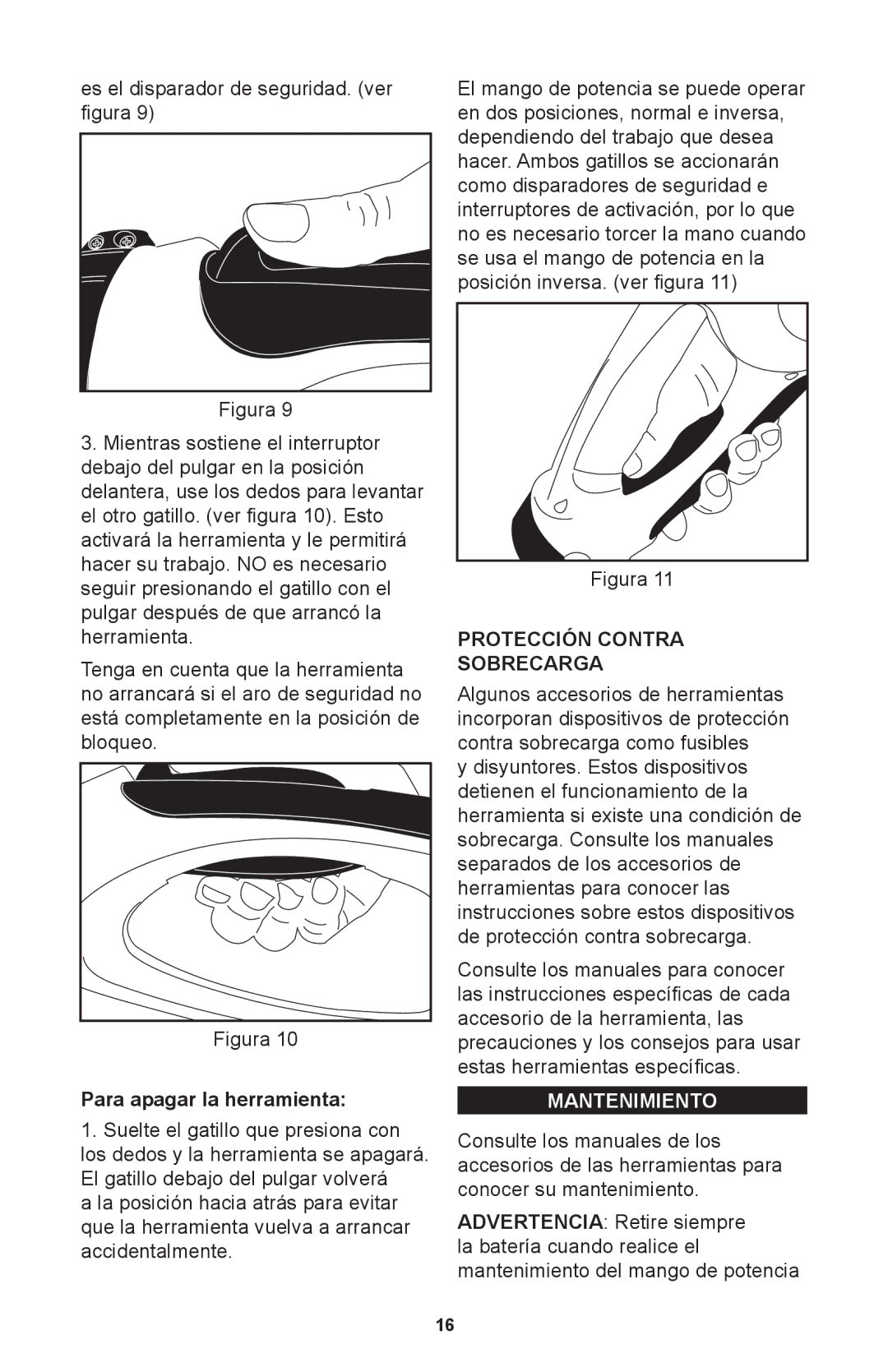 Craftsman 71.74291 operating instructions Para apagar la herramienta, Mantenimiento 