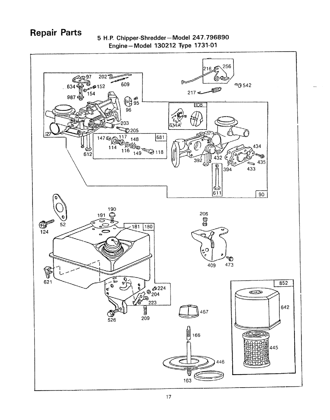 Craftsman 247.796890, 770-5875B manual 634ee, 124 