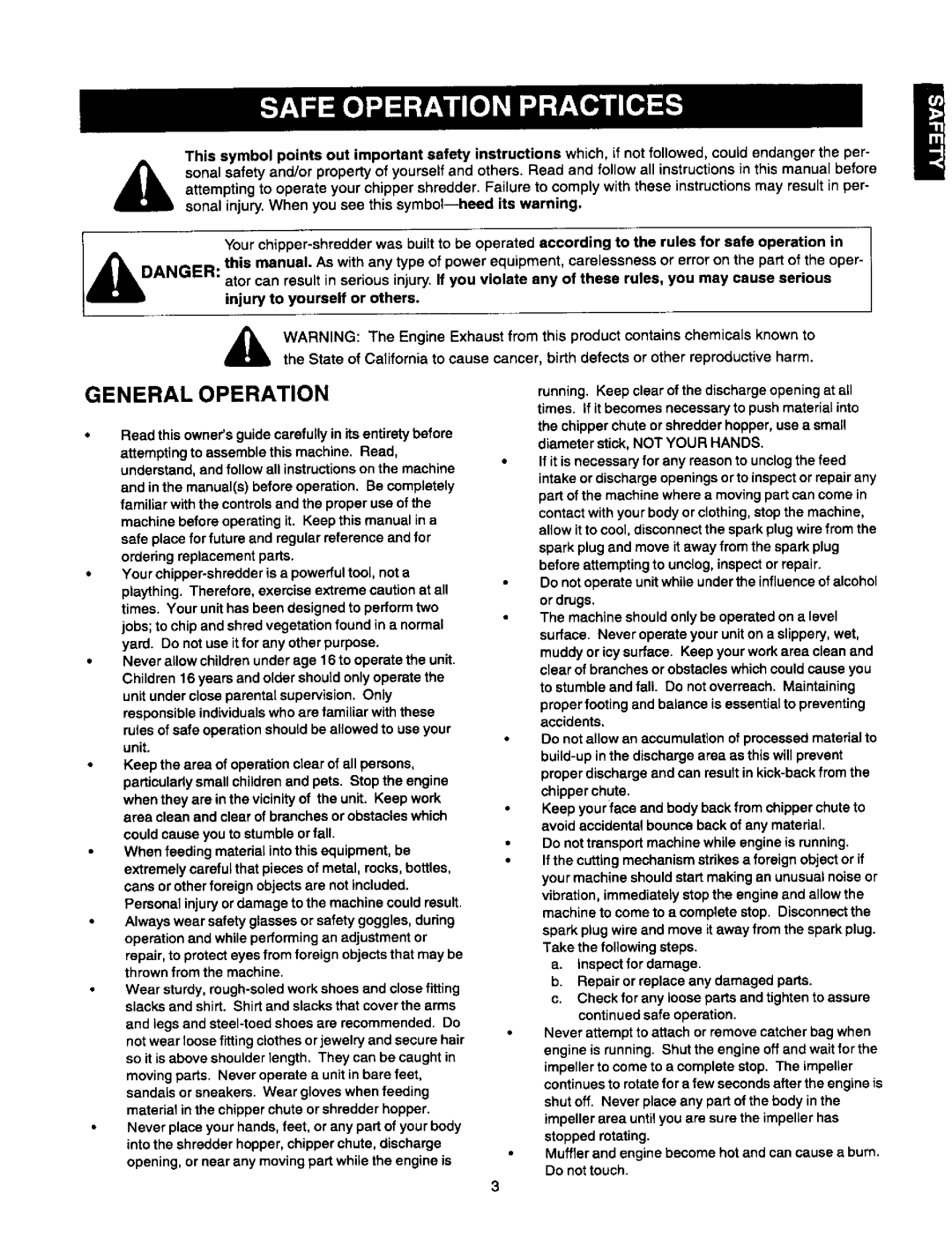 Craftsman 247.775870 owner manual General Operation 