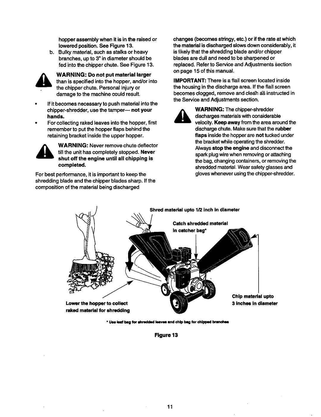 Craftsman 247.775890 manual Lower the hopper to collect 