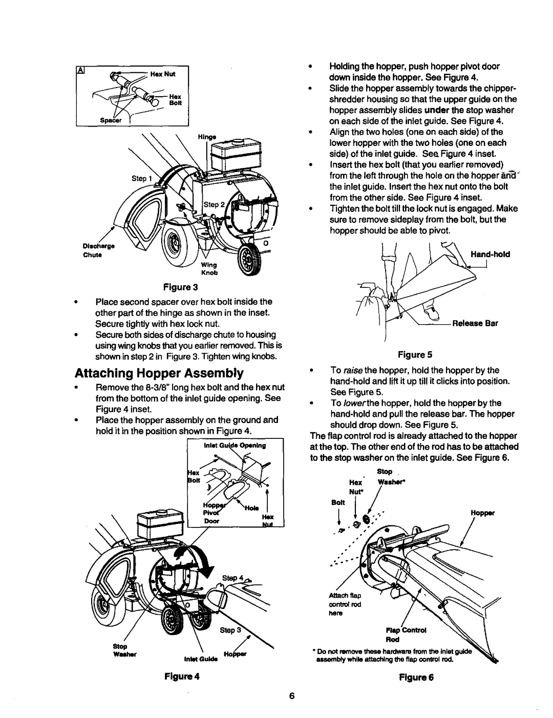 Craftsman 247.775890 manual Attaching Hopper Assembly 