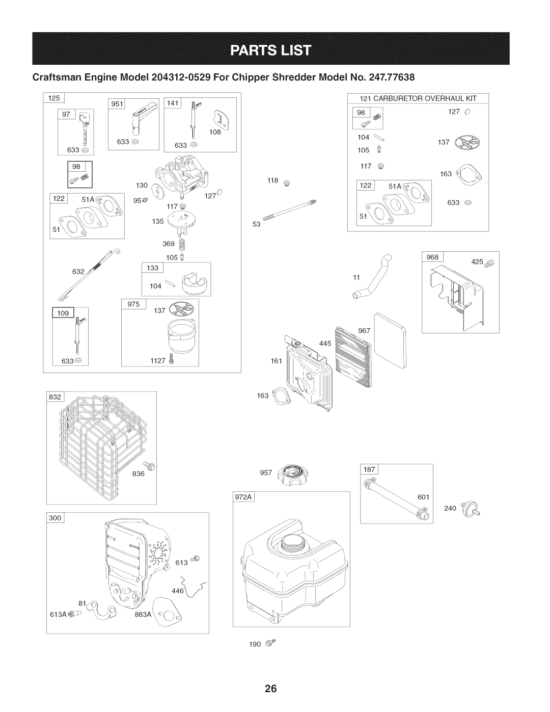 Craftsman 1450 Series, 247.77638 manual I72A 