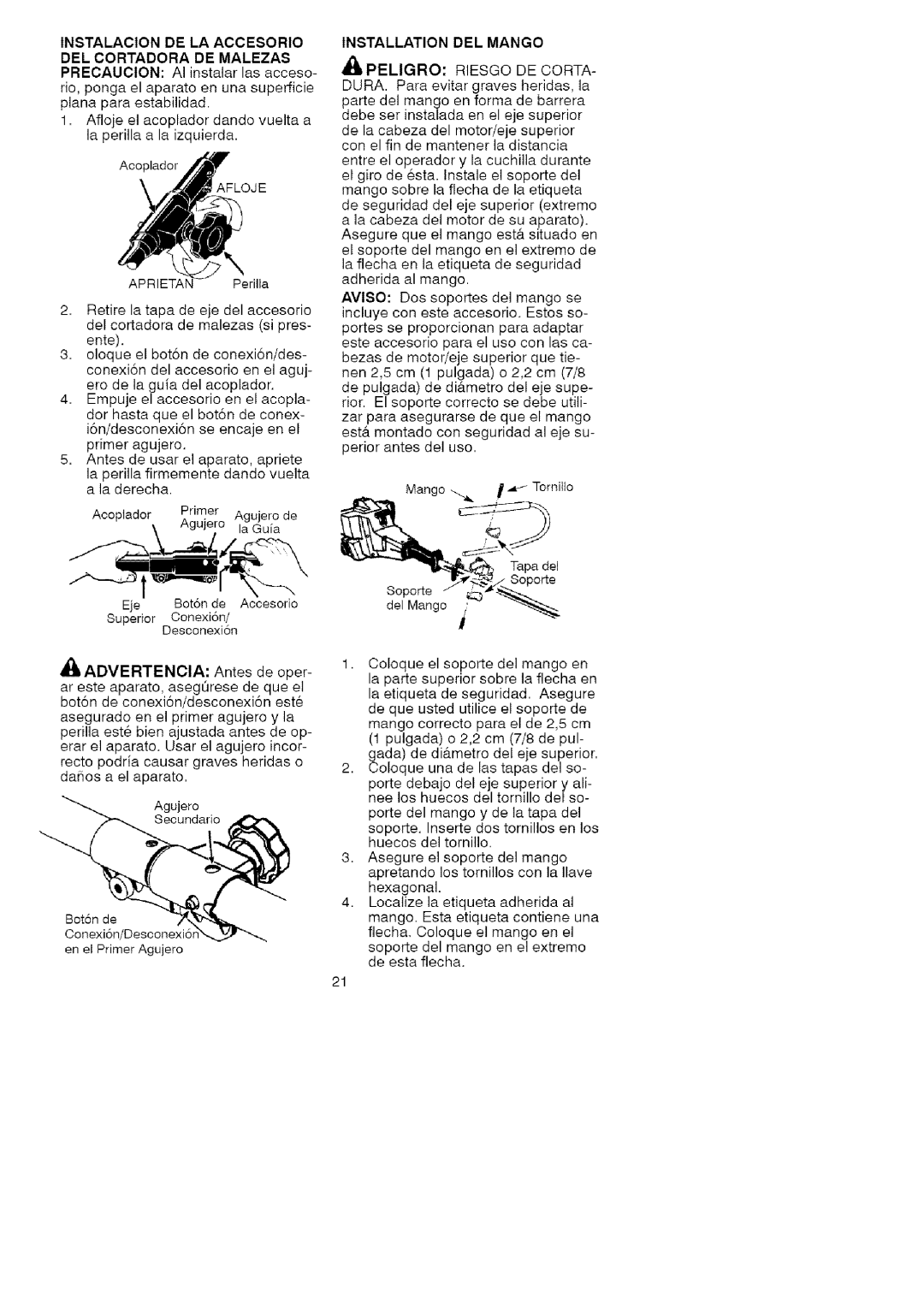 Craftsman 358.792443 manual Plana para estabilidad 