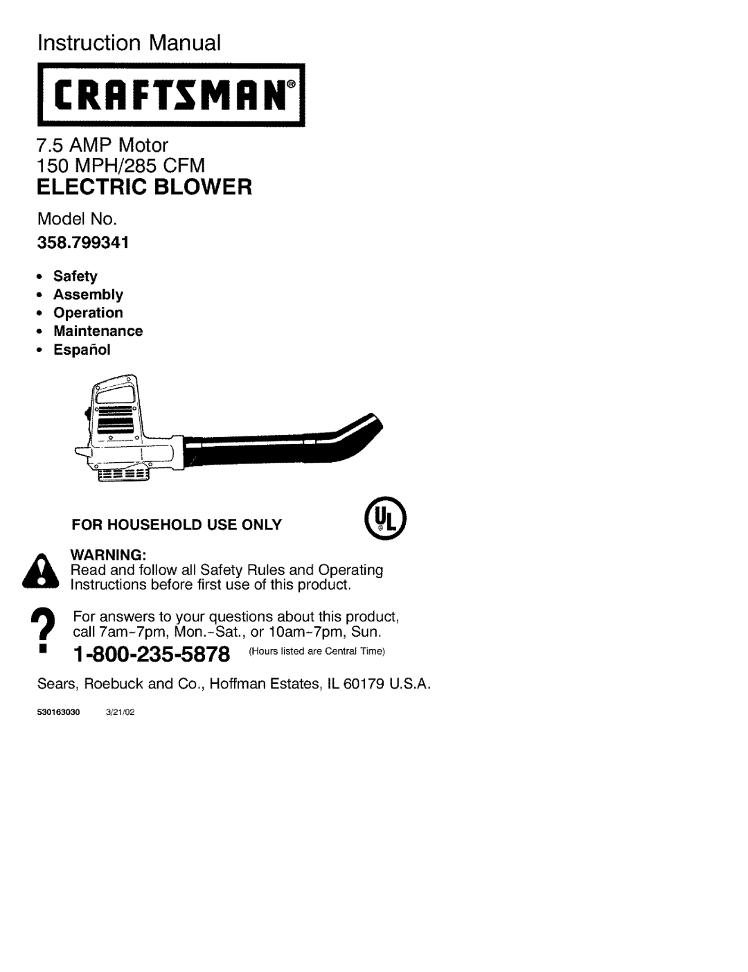 Craftsman 358.799341 instruction manual Crrftsmrnj 