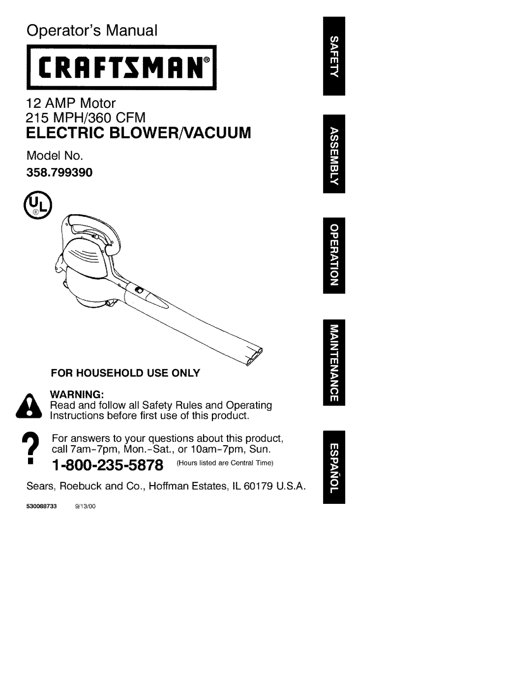 Craftsman 79939 manual Crrftsmrnj 