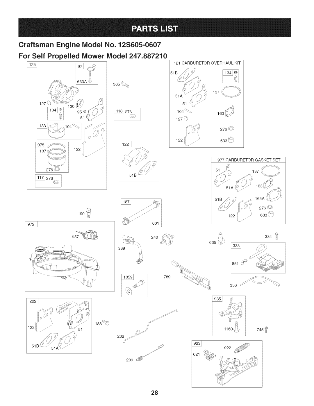 Craftsman 247.887210 manual I851, 935i 