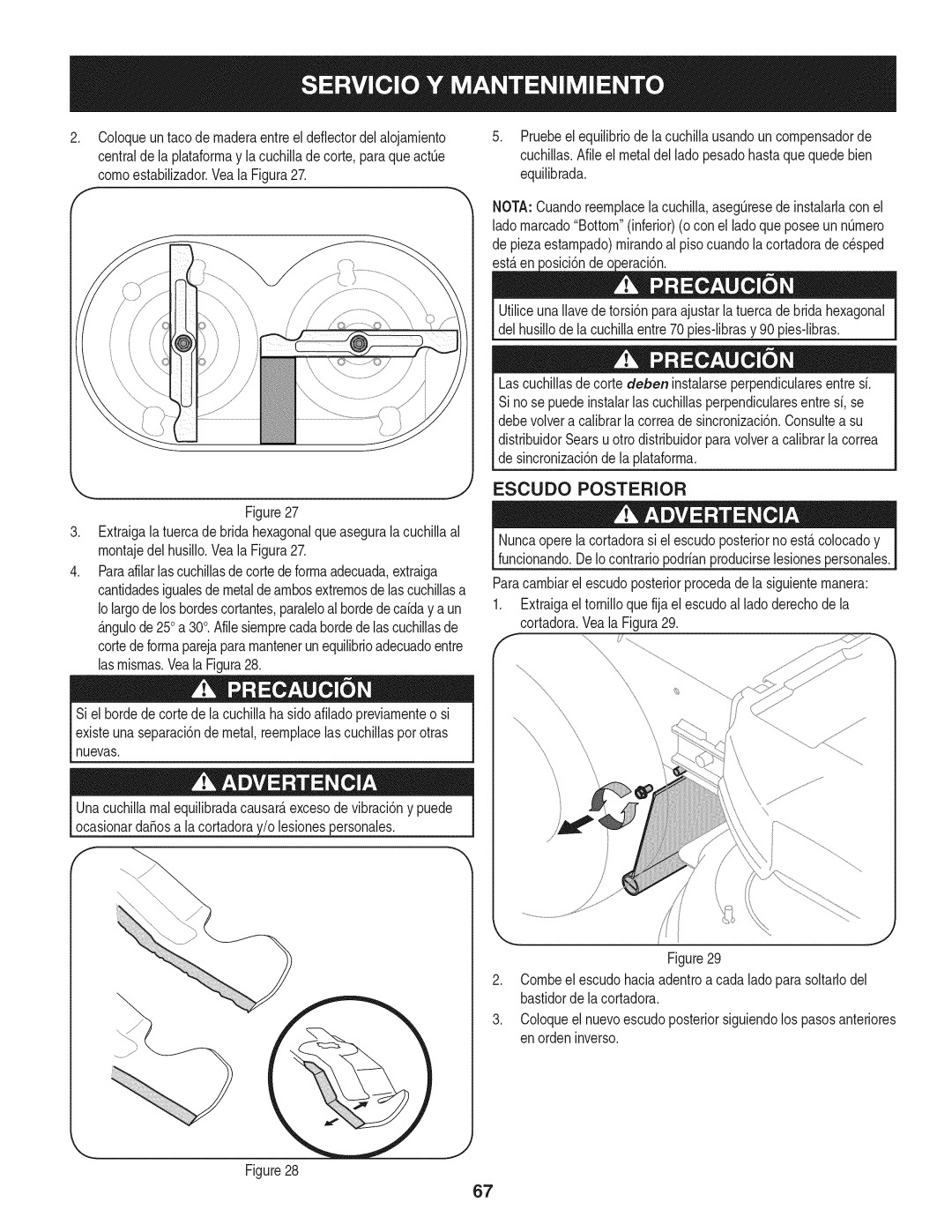 Craftsman 247.889980 manual Escudo Posterior 