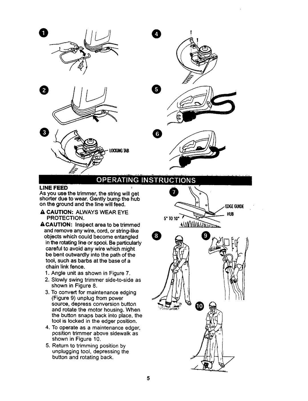 Craftsman 900-74522 instruction manual Line Feed 