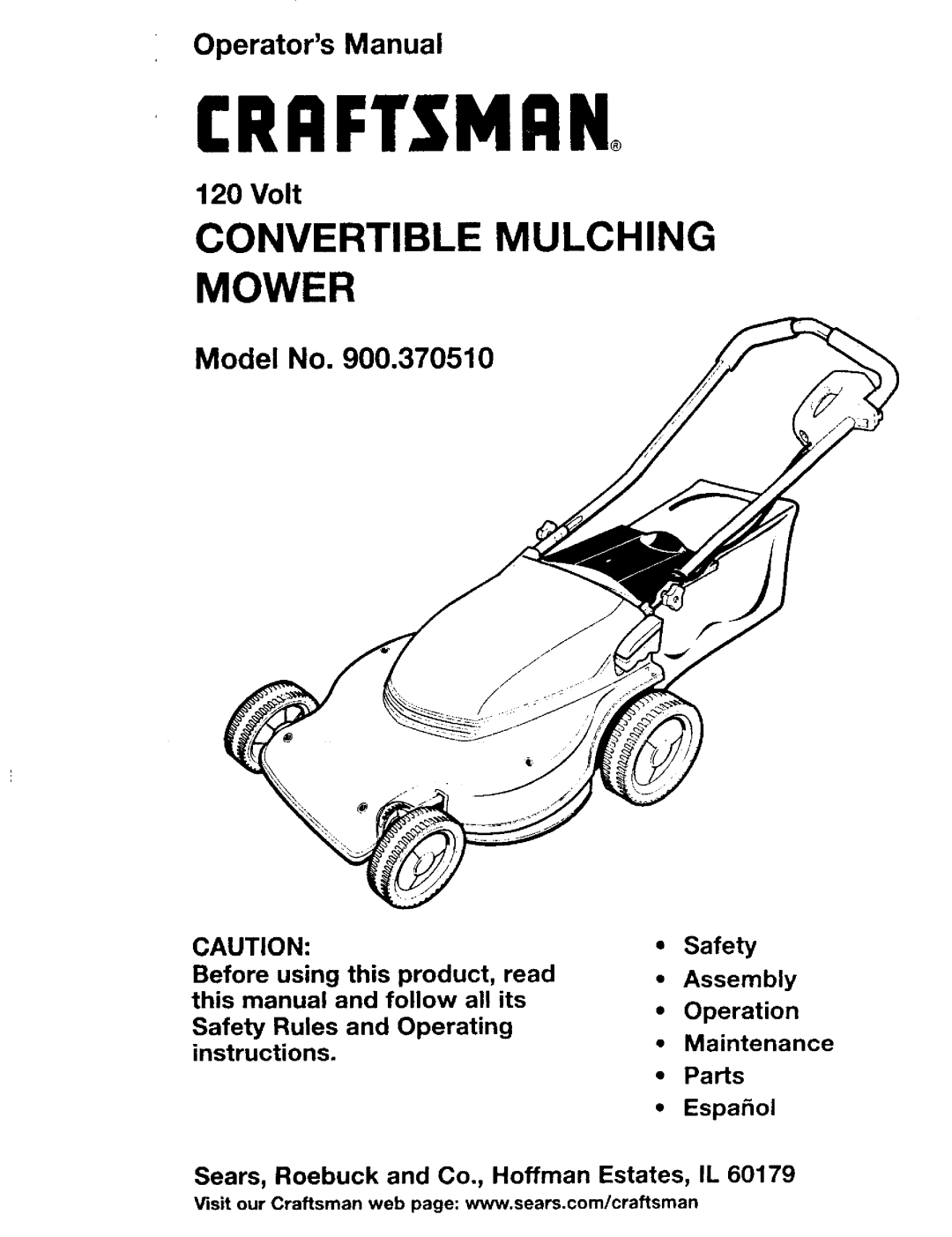 Craftsman 900.37051 manual Craftsman,+ 