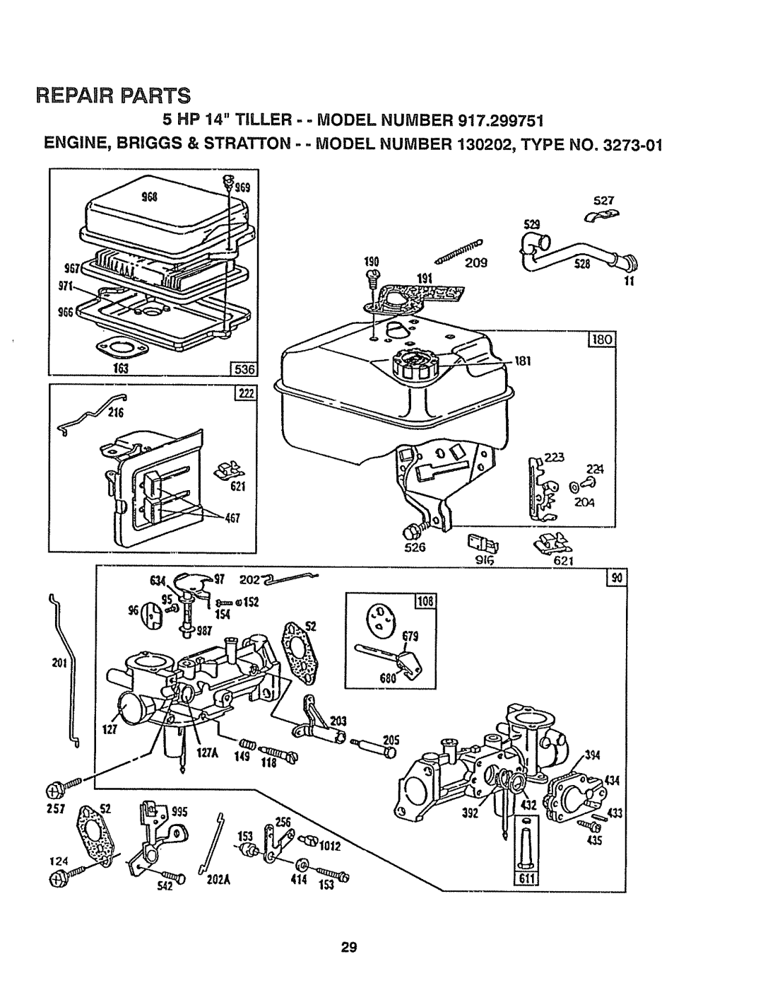 Craftsman 917-299751 owner manual 392, 191, 526 621 