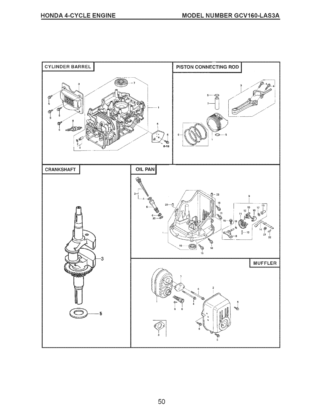 Craftsman 917-371813 manual I Muffler, O_L Pan 