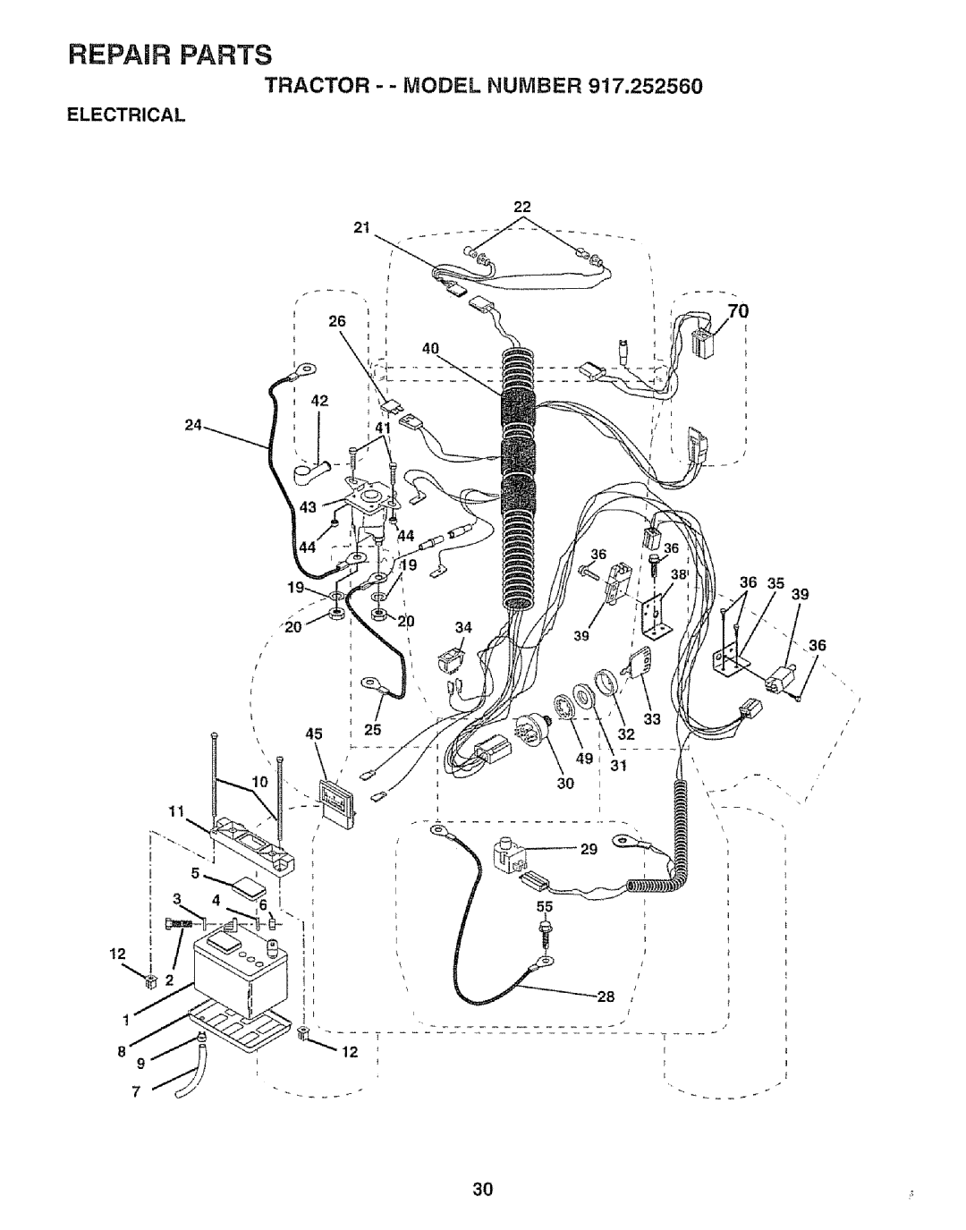 Craftsman 917.252560 manual Electrical 