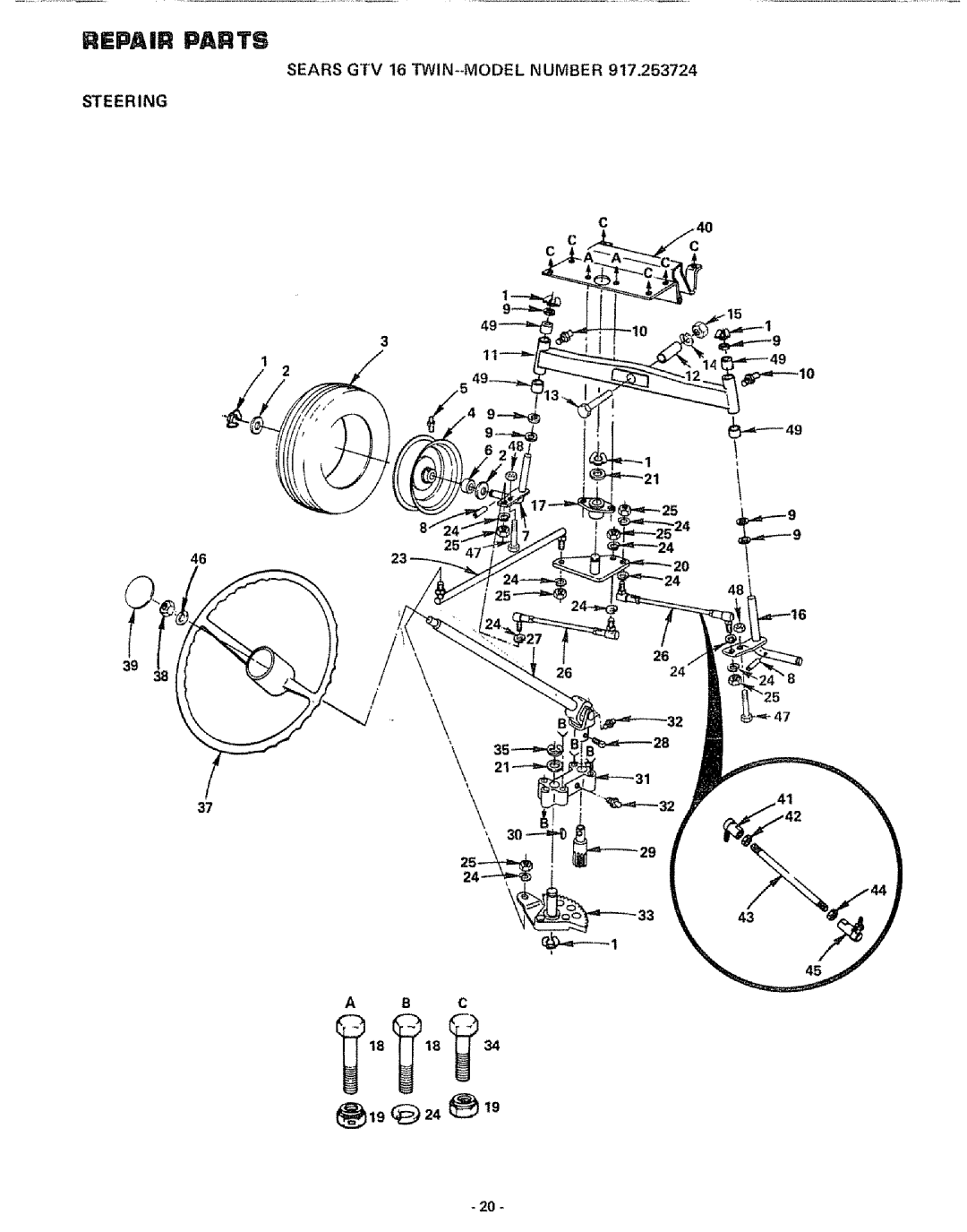 Craftsman 917.253724 owner manual Steering 