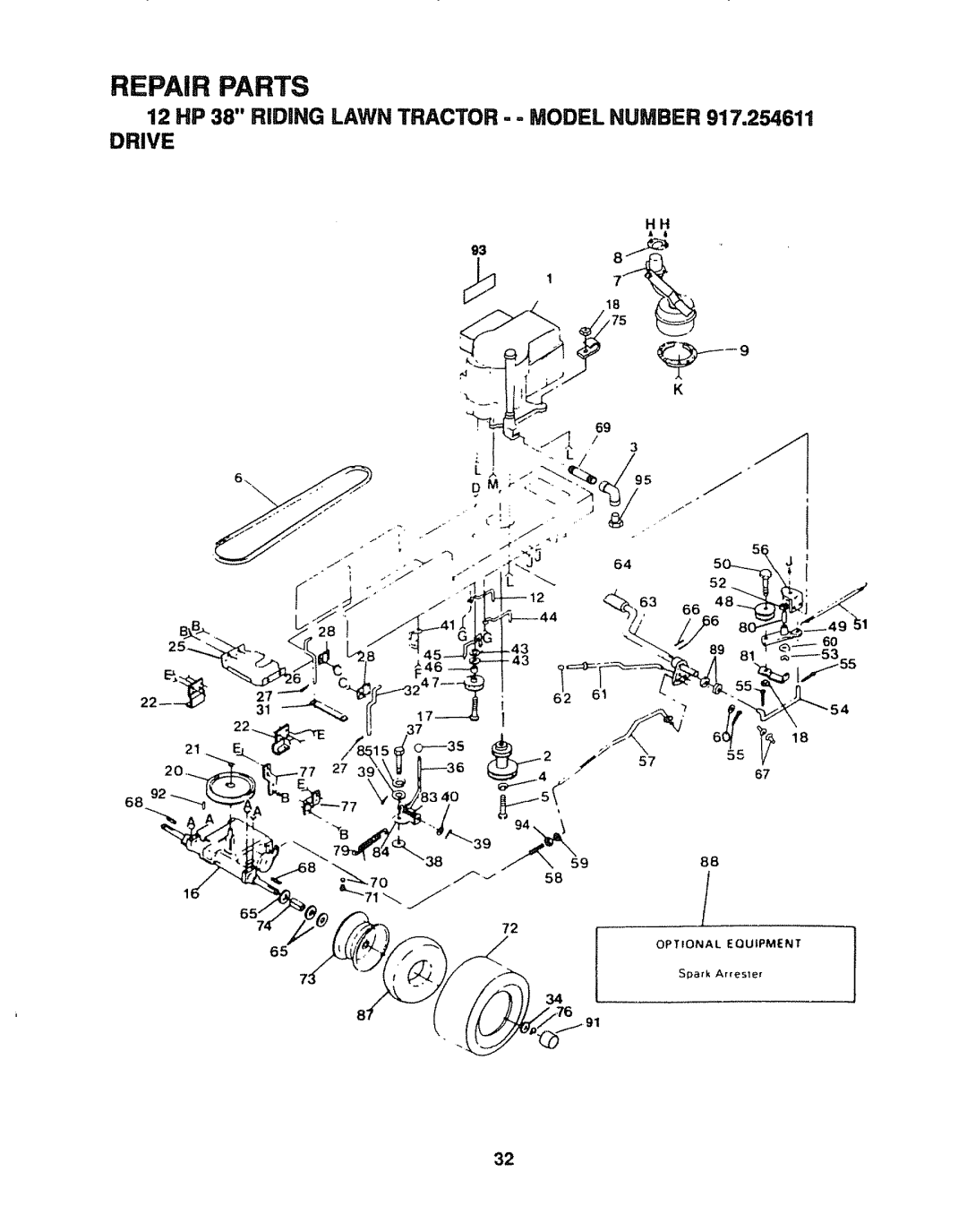 Craftsman 917.254611 owner manual Drive 