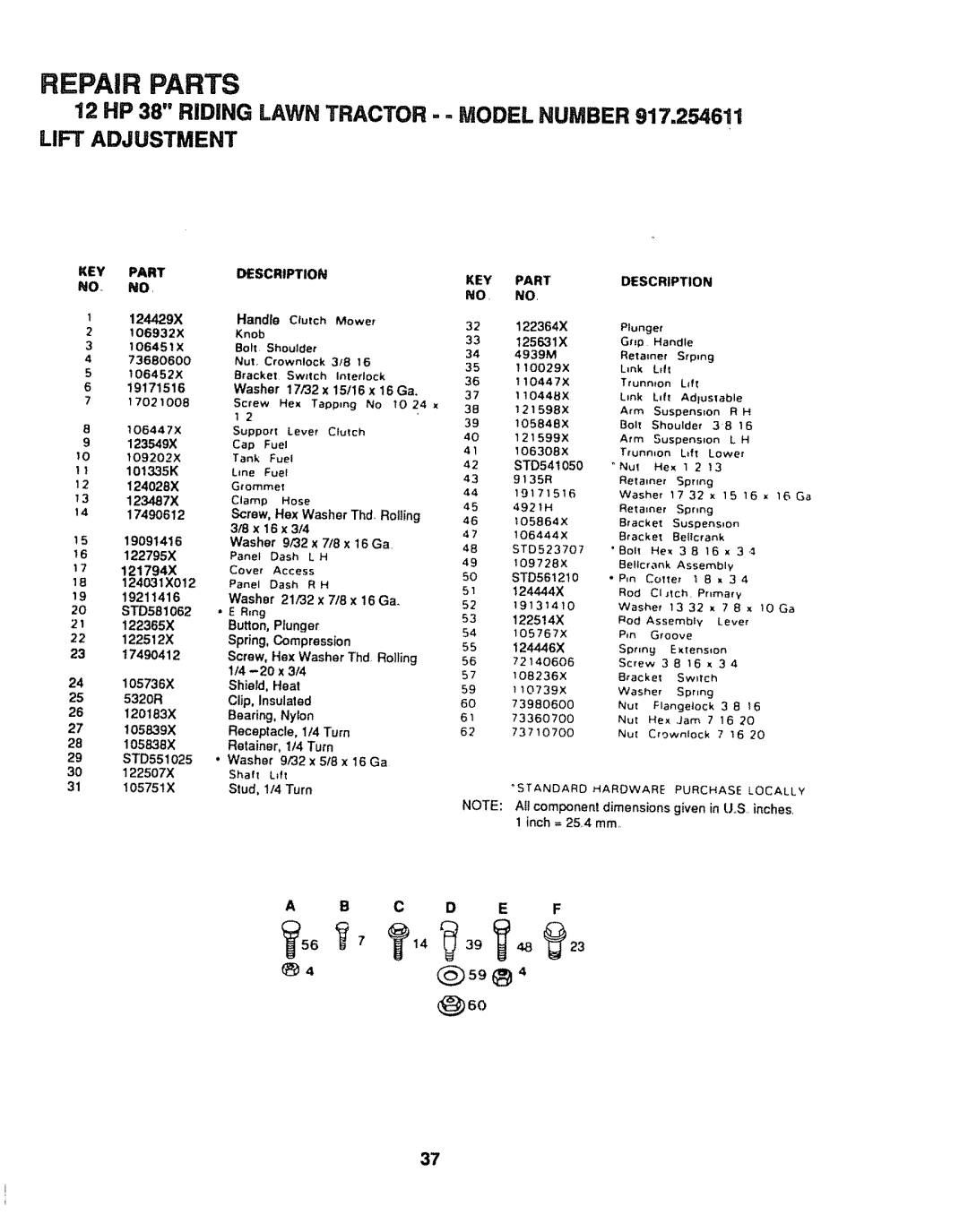 Craftsman 917.254611 owner manual C D E F 