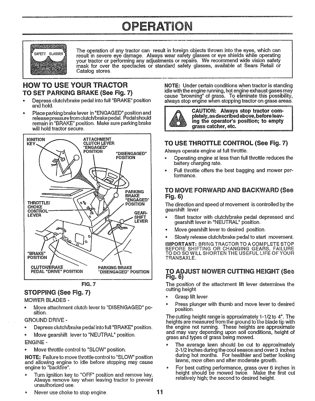 Craftsman 917.255561 owner manual To Move Forward and Backward, Choke Control, Lever, Position, Mower Blades 