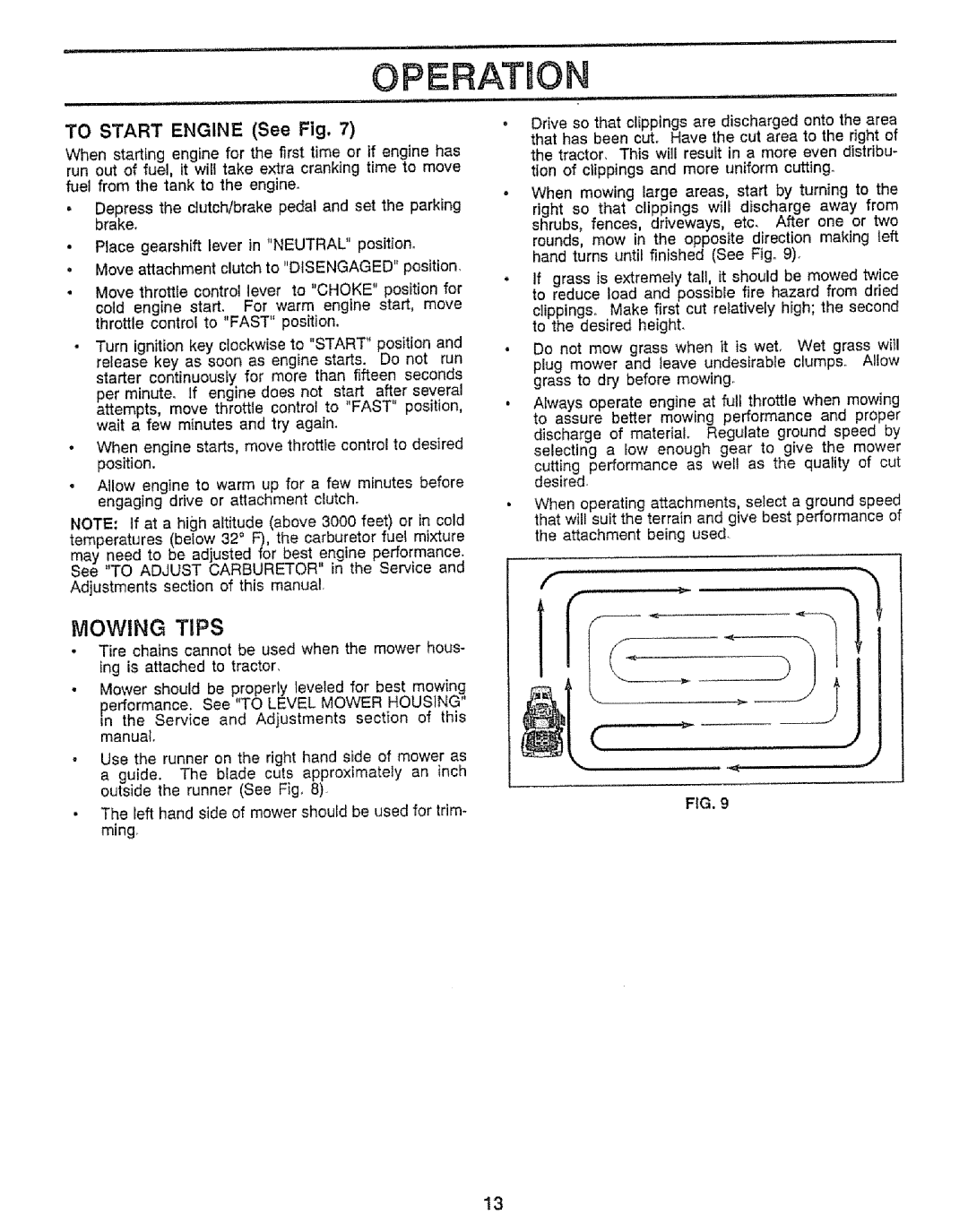 Craftsman 917.255561 owner manual Start, Engine, See, Than 