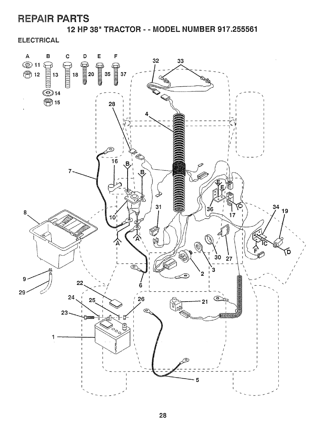 Craftsman 917.255561 owner manual Electrical, 3134 