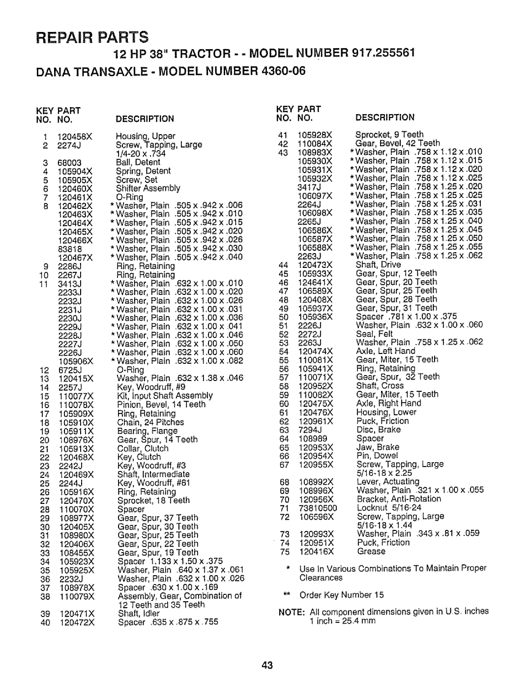 Craftsman 917.255561 owner manual 2232J, 2231J, 2230J, 2229J 