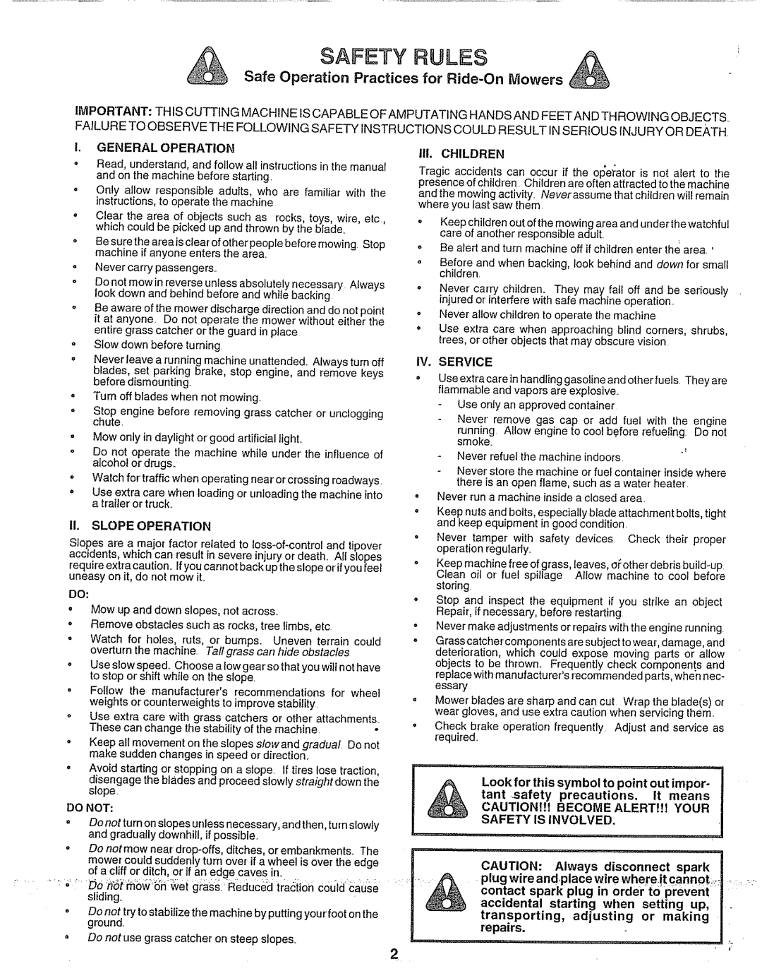 Craftsman 917.25693 owner manual Safety Rules 