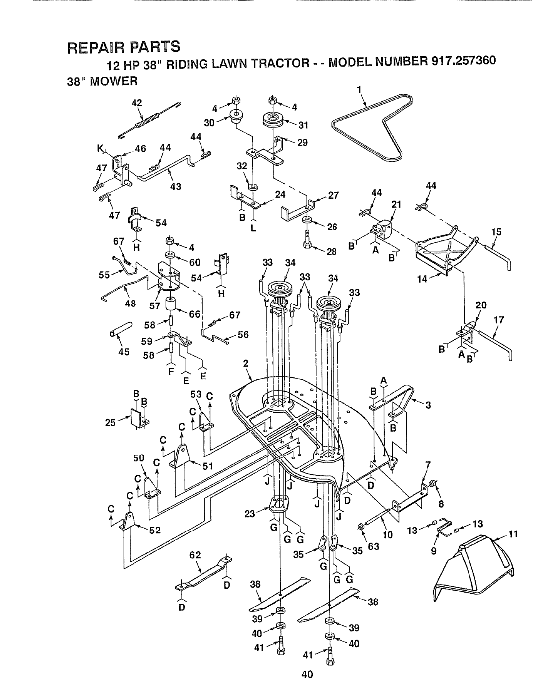 Craftsman 917.25736 owner manual REPAnR Parts 