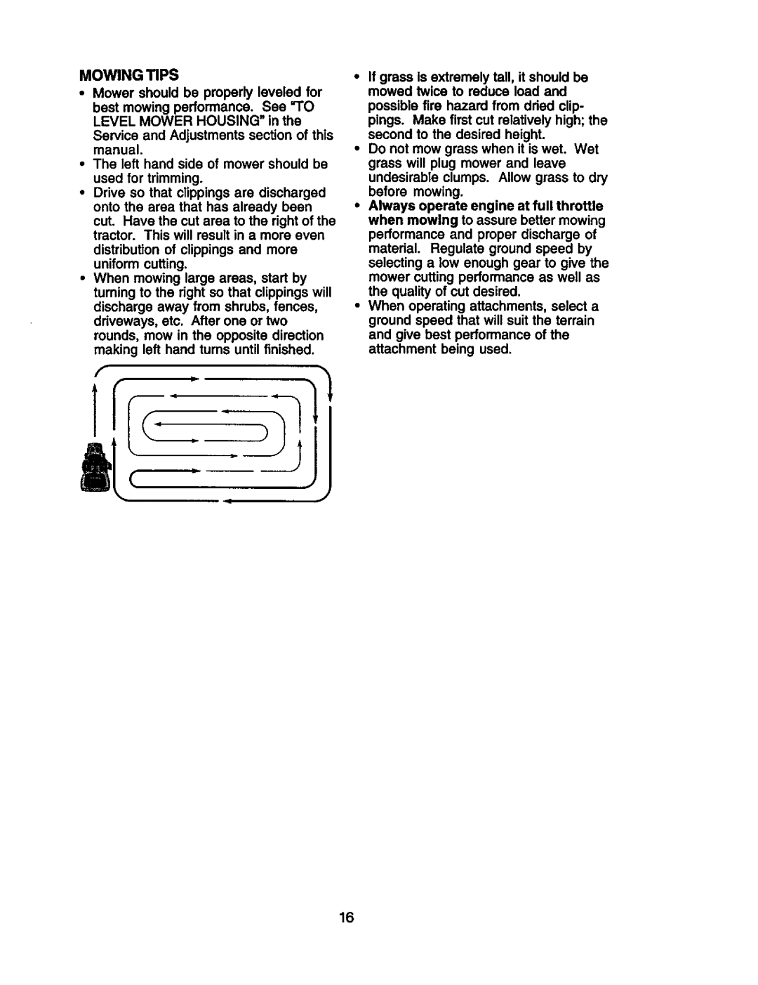 Craftsman 917.25801 owner manual Mowing Tips 