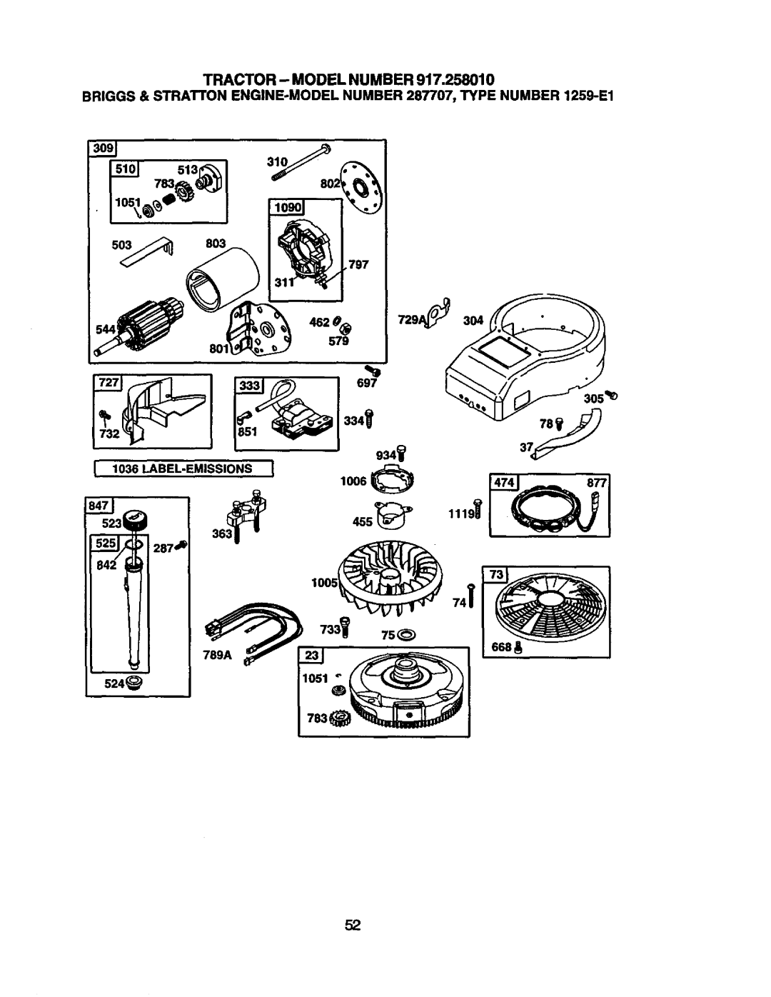 Craftsman 917.25801 owner manual Label-Emissions 