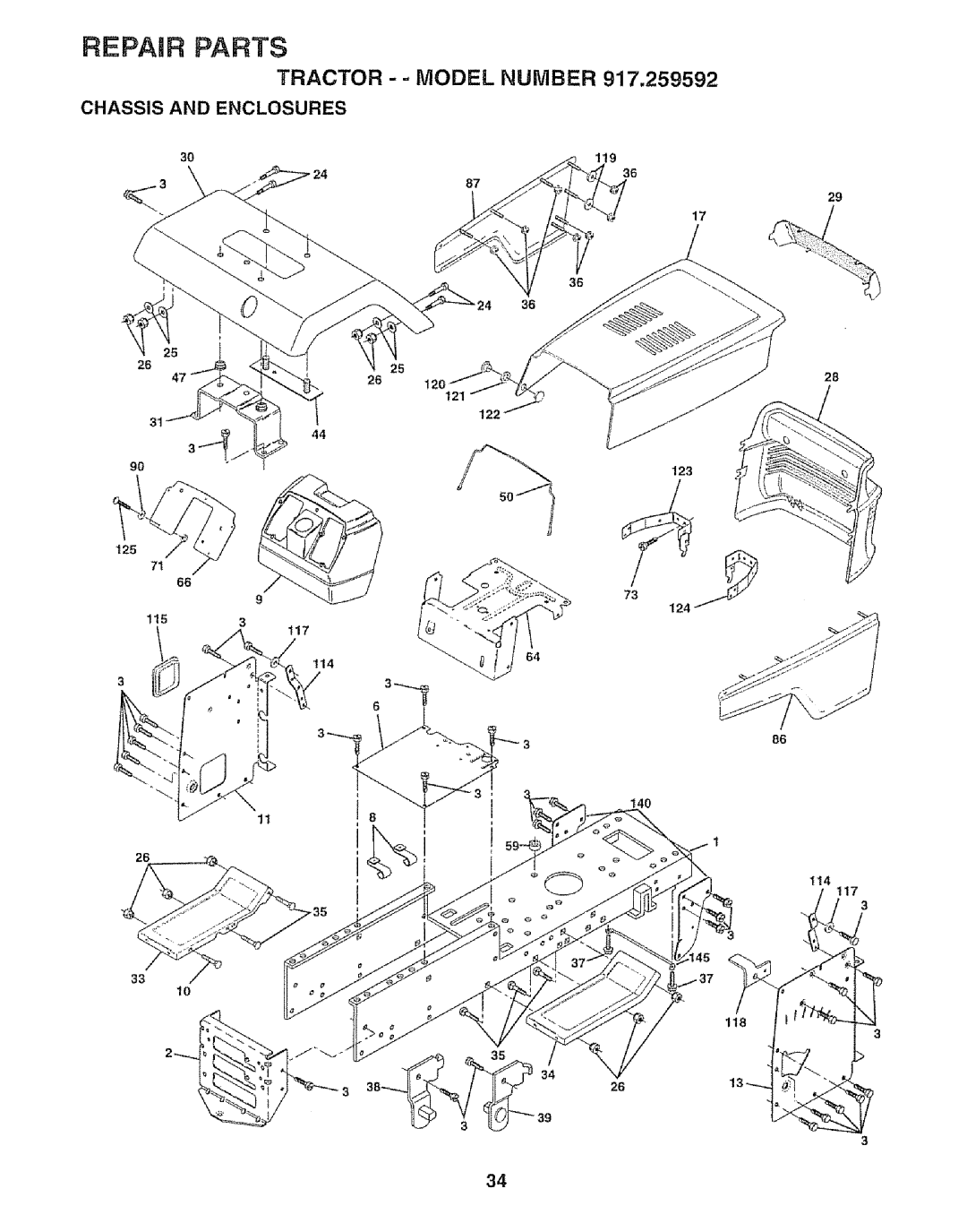 Craftsman 917.259592 owner manual Chassis and Enclosures 