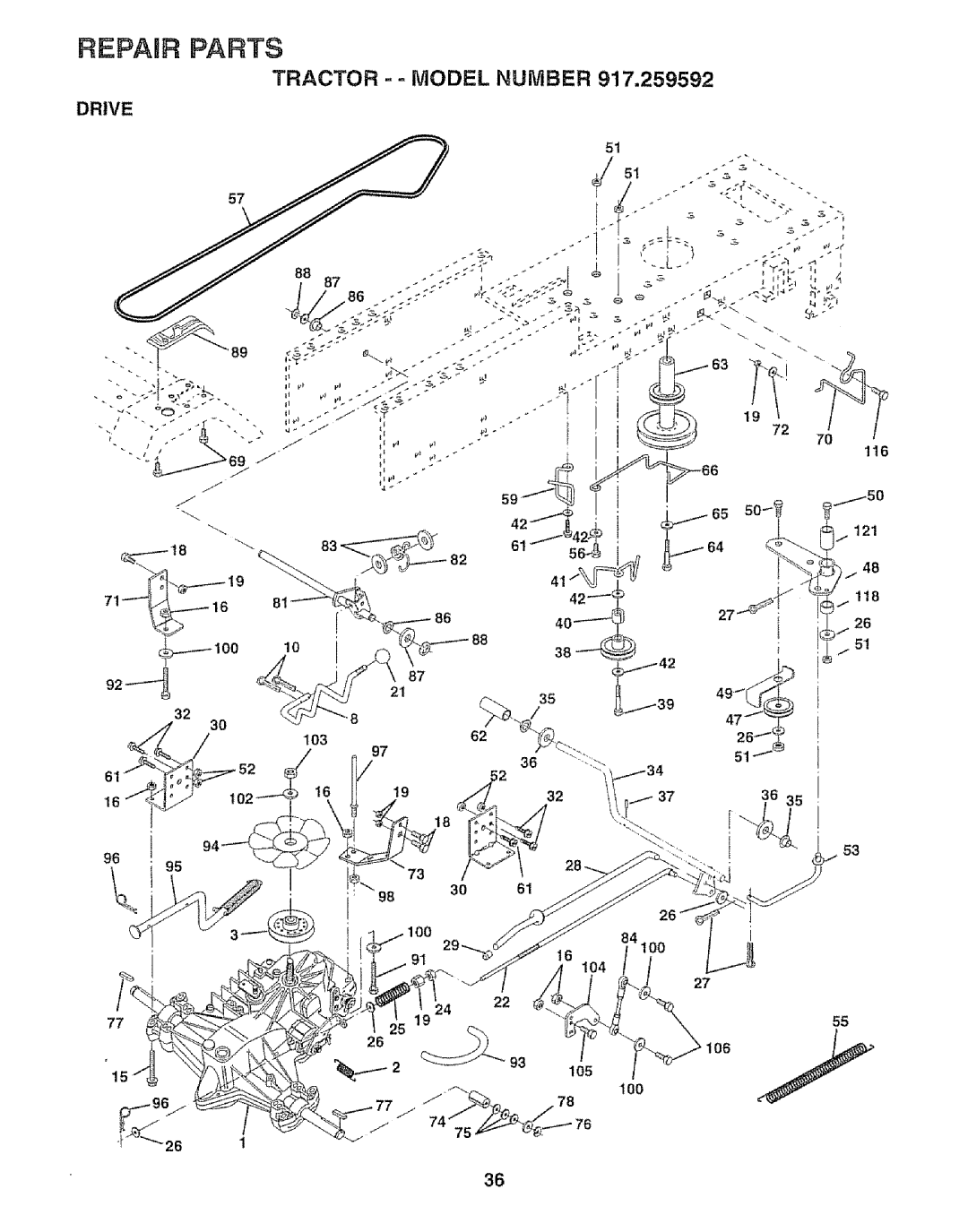 Craftsman 917.259592 owner manual Drive 